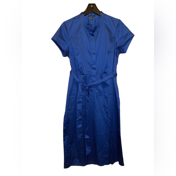 Universal Standard‎ Blue Quartz Short Sleeve Midi Shirt Dress NWT Size 2XS 6-8 - Picture 1 of 6